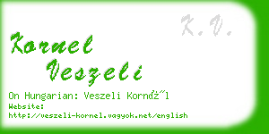 kornel veszeli business card